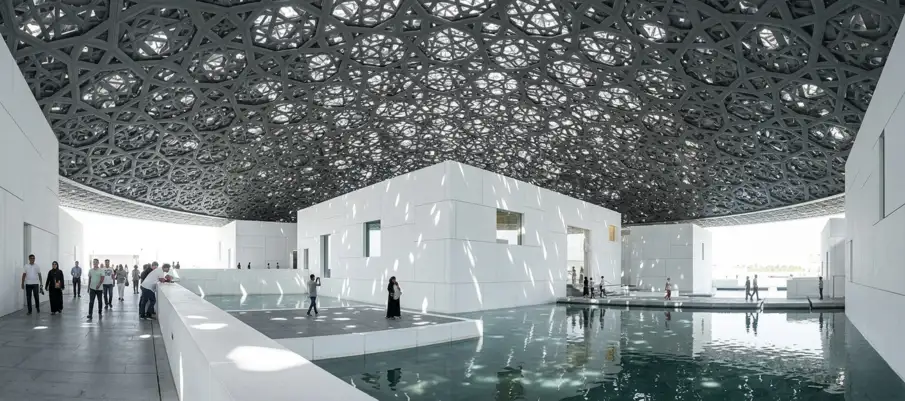 Louvre Abu Dhabi visit on an Abu Dhabi city tour from Dubai