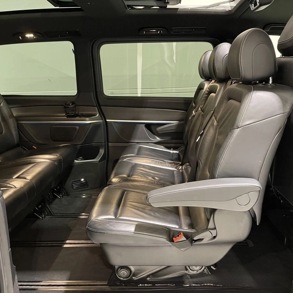 Car with driver in Sharjah – spacious Mercedes V-Class rear seating for families