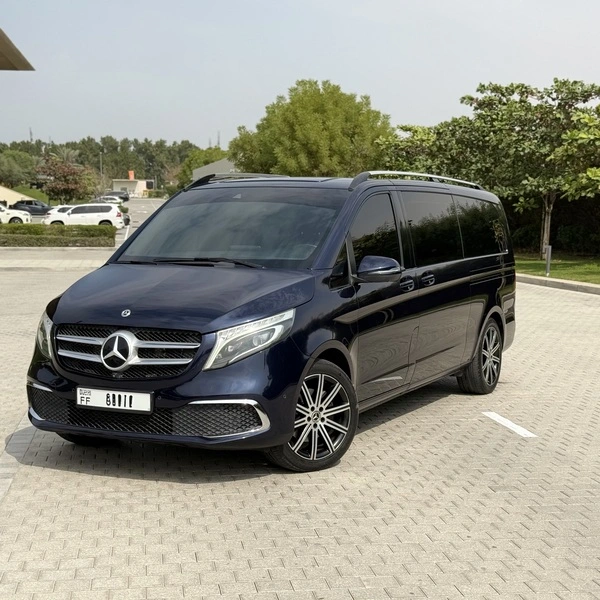 Rent a car with driver Sharjah – Mercedes V-Class chauffeur van